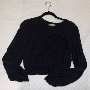 Free People black ribbed sweater / long sleeve